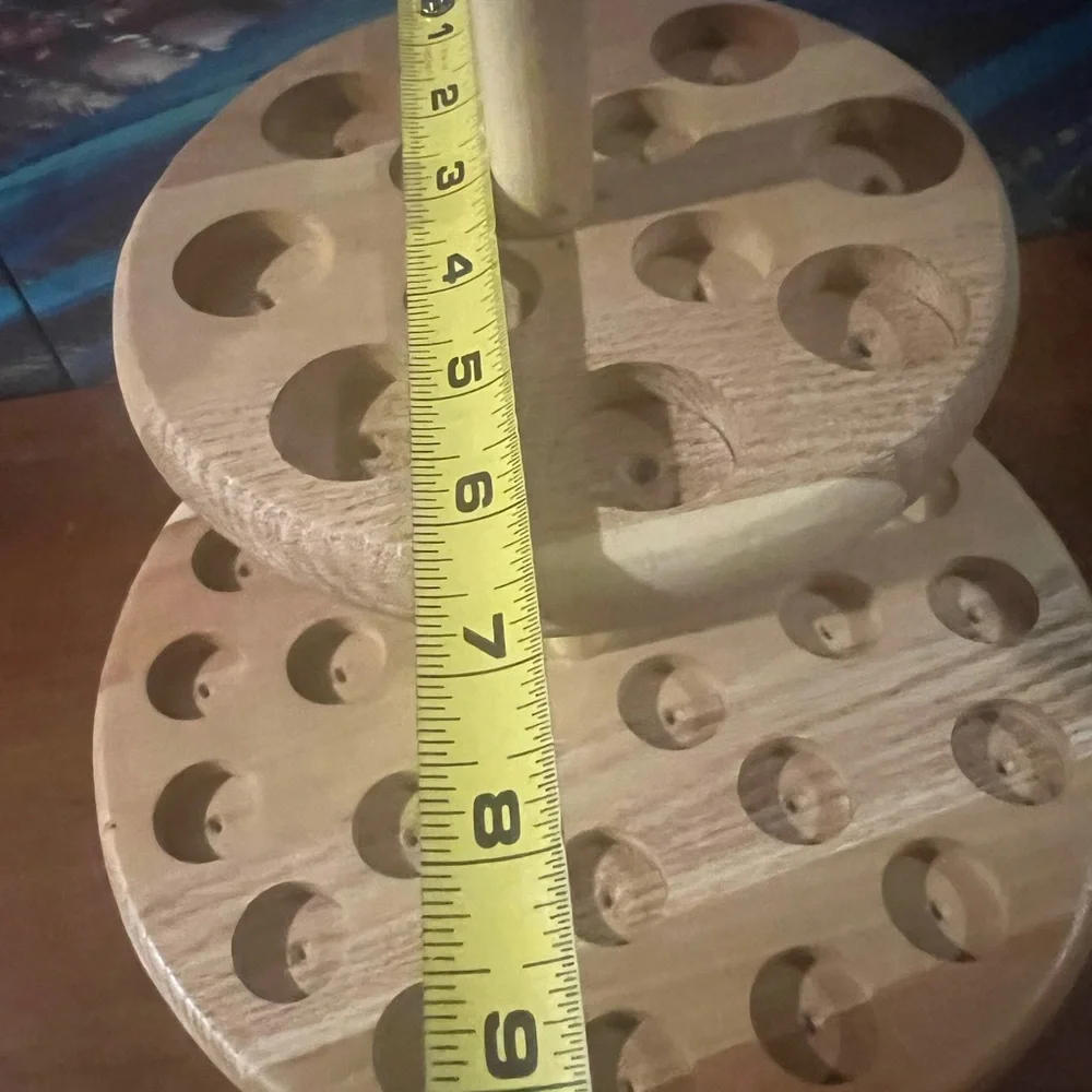 48 Wooden Essential Oil Holder. Hand crafted Organizer Display Stand – Brand New
